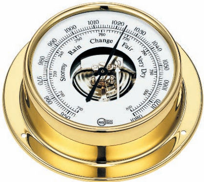 Analoges Barometer - 183MS - Barigo - Edelstahl / weiß
