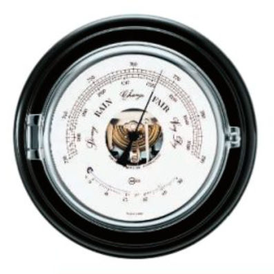 Analoges Barometer - 1586CR - Barigo - Messing / Chrom / weiß