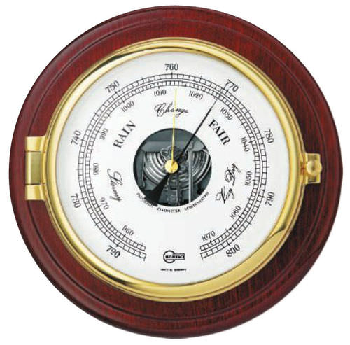 Analoges Barometer - 1585MS - Barigo - Messing / Chrom / weiß