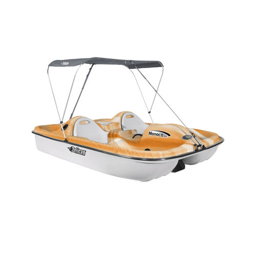 Tretboot / 4 Plätze - Monaco DLX Angler - Pelican International - blau / orange / für die Fischerei