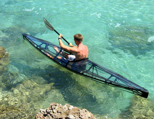 Transparentes Kajak - NAPALI - Clear Blue Hawaii - zusammenklappbar / Touring / Langstrecken