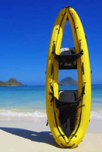 Transparentes Kajak - HANAUMA - Clear Blue Hawaii - Sit-on-Top / aufblasbar / Freizeit