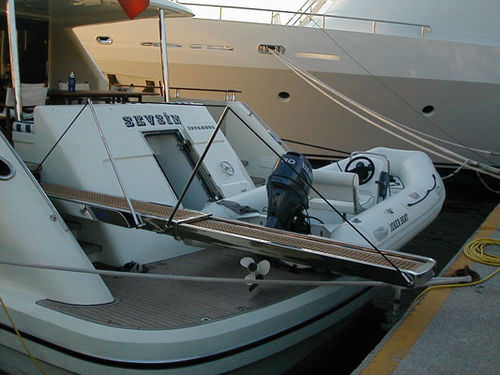 Gangway für Boot - EZB-1210 series - Ezberci Marine - Teleskop / versenkbar / ferngesteuert