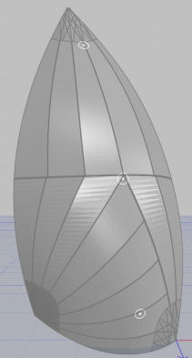 Asymmetrischer Spinnaker - 2091 - NENUPHAR - für Renn-Mehrrümpfer / Hobie Cat 16