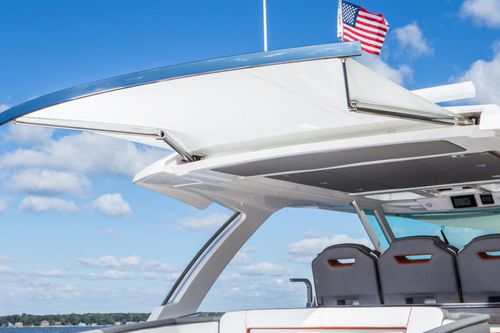 Sonnensegel für Yacht - Makefast - für Ruderhaus / mit Edelstahlstruktur / Nylon