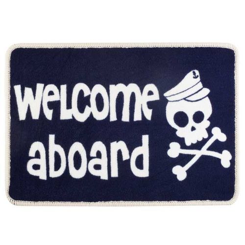 Rutschfester Matte - WELCOME SKULL  - Marine Business - für Boote / nach Maß