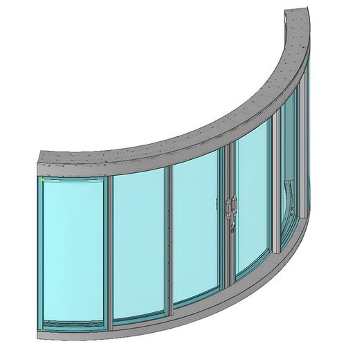 Glasschiebetür für Yachten - 2113  - Opacmare - automatisch / gleitend