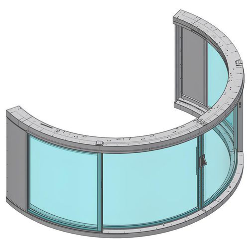 Glasschiebetür für Yachten - 2121.03 - Opacmare - automatisch / Heck / gleitend