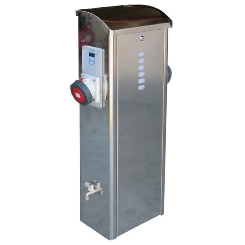 Säule mit integrierter Beleuchtung - S1000-XL - Plus Marine - Stromversorgung / Wasserversorgung / für Steg