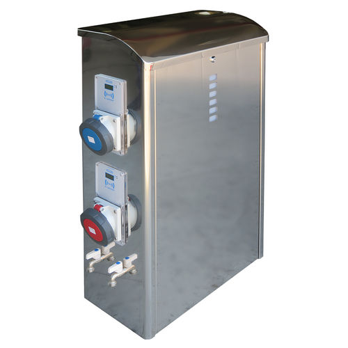 Säule mit integrierter Beleuchtung - S1000-XXL - Plus Marine - Stromversorgung / Wasserversorgung / für Steg