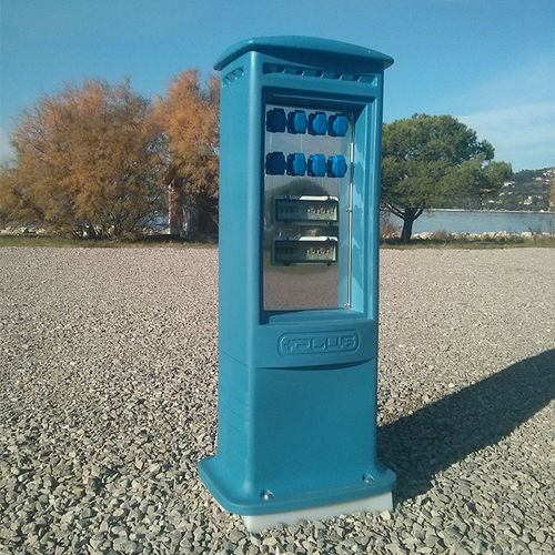 Säule mit integrierter Beleuchtung - SMART C - Plus Marine - Stromversorgung / Wasserversorgung / für Steg