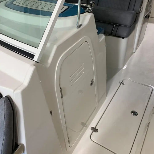 Tür für Boot - A2K-MP-CD - Pompanette - Seitenscharnier / extrudiertes Aluminium / Acryl