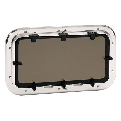 Rechteckiges Bullauge - 2 series - Pompanette - für Boot / öffnend / mit abgerundetem Winkel