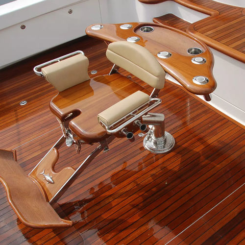 Kampfstuhl für Boot - ELITE TUNA - Pompanette - einstellbar / beige / blau
