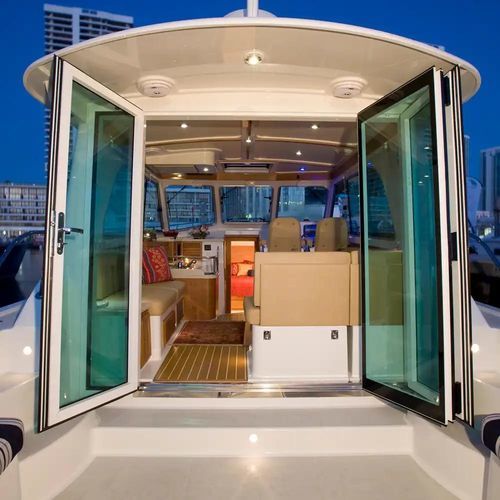 Tür für Marineanwendungen - 1600-M Series - Pompanette - für Yacht / Seitenscharnier / kippbar