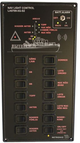 Überwachungs- und Bedientafel / für Schiffe - Retronic - für Yacht / für Navigationslichter