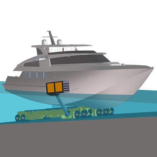 Anhänger für Schwerlasttransporte - SST160E - ROODBERG - für das Zuwasserlassen / für Boot / für Werft