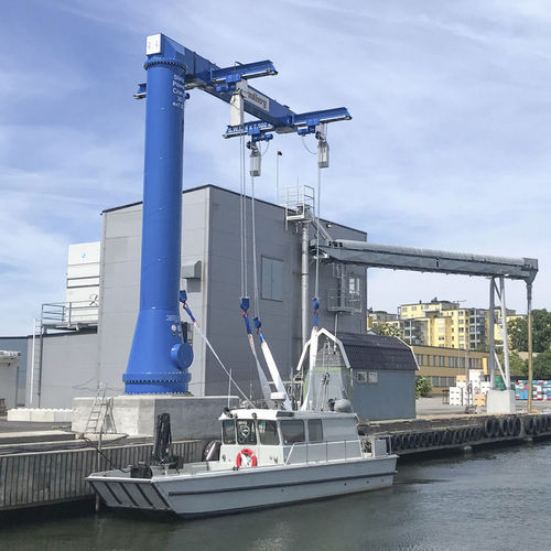 Kran für Werft - SPC 40-4E - ROODBERG - für Yachthafen / Ausleger / mit Ausleger