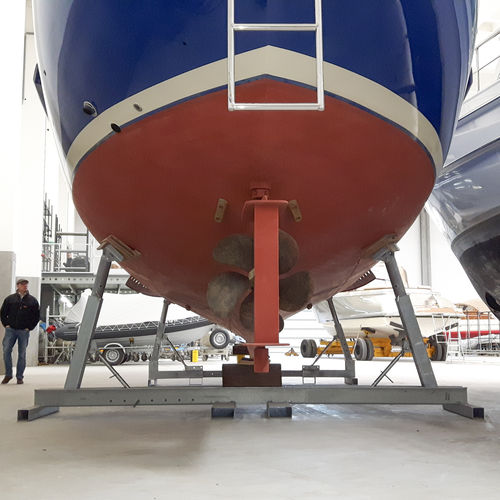Motorboot-Bootsgestell - Vario - ROODBERG - verstellbar / transportierbar / galvanisiertem Stahl