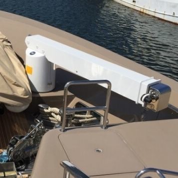 Kran für Yacht - Sanguineti Chiavari produzione articoli nautici s. - Deck / Ausleger / hydraulisch