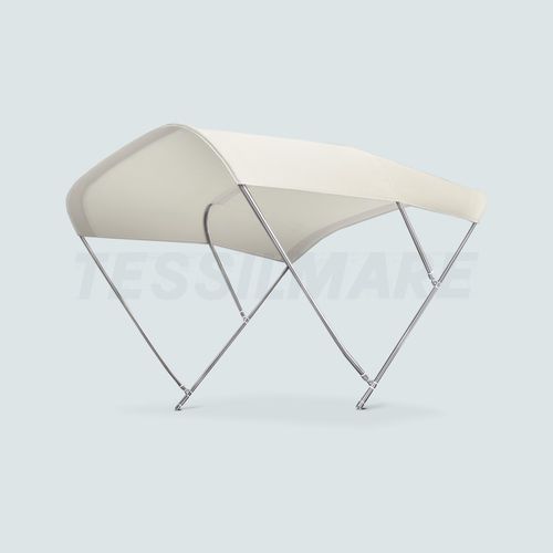 Bimini-Top für Boot - BIMINI INOX - Tessilmare Srl - für Ruderhaus / mit Edelstahlstruktur