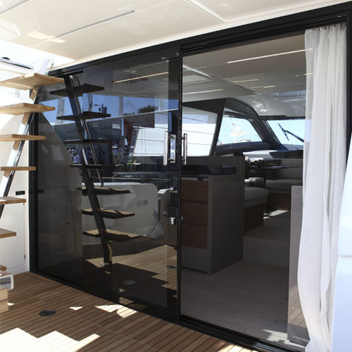 Tür für Yacht - Nemo Industrie - für Boot / Schiebe / Glas