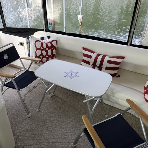Klappbarer Cockpittisch - M250H - Forma Marine Furniture, LLC. - melaminbeschichtet / Aluminium / weiß