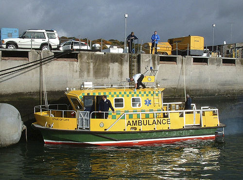 Hospitalschiff Berufsschiff - ALN 043 'Star of Life’ - Alnmaritec - Innenborder / Aluminium
