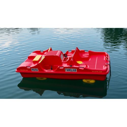Tretboot / 7 Plätze und mehr - P7P - AVENTURAS AQUATICAS - LA NORIA - Polyethylen / rot / motorisiert