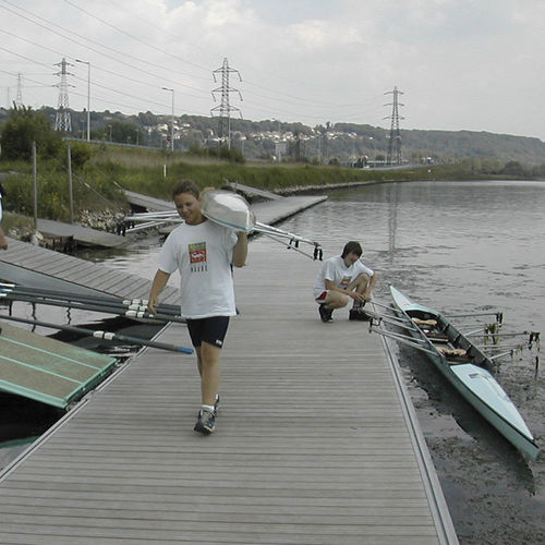 Schwimmponton - Metalu Industries International - Anker / für Rudersport / Aluminium