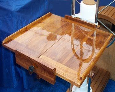 Klappbarer Cockpittisch - Hingeless Leaf - TeakFlex - Teakholz