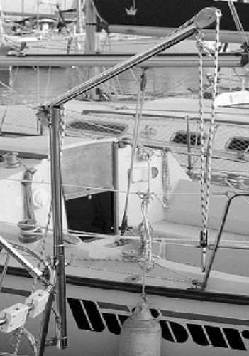 Davit für Segelboot - 35-MAT-01 - INOX MARINE INNOVATION - manuell / schwenkbar