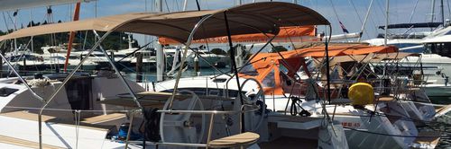 Bimini-Top für Segelboot - Nauti Sattler - für Ruderhaus / mit Edelstahlstruktur / maßgefertigt