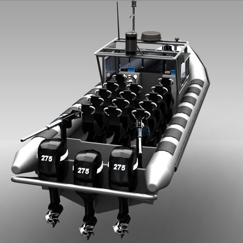 Patrouillenboot Berufsschiff - MR-1050 ASSAULT - Madera Ribs - Außenborder / Festrumpf-Schlauchboot
