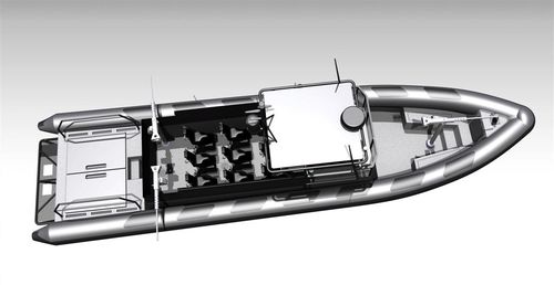Patrouillenboot Berufsschiff - MR-1300 ASSAULT - Madera Ribs - Innenborder / Diesel / Festrumpf-Schlauchboot