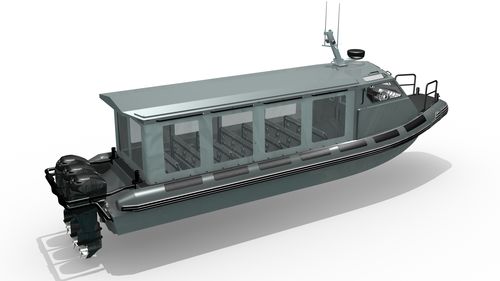 Crewboot-Berufsschiff - MRC1250  SEMI CABIN - Madera Ribs - Außenborder / Festrumpf-Schlauchboot