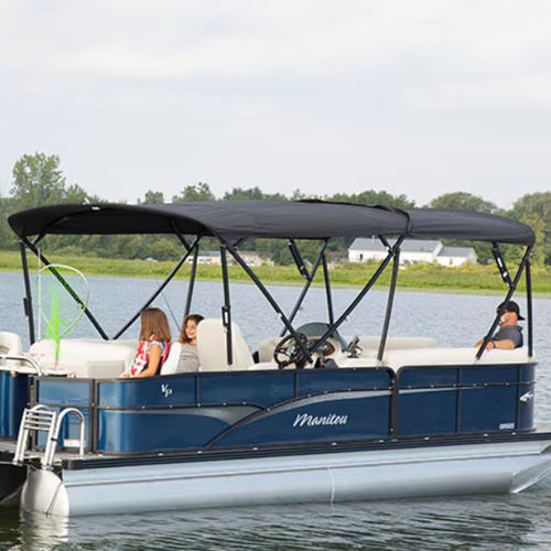 Bimini-Top für Pontonboot - Manitou Pontoon Boats - für Ruderhaus / schwarz