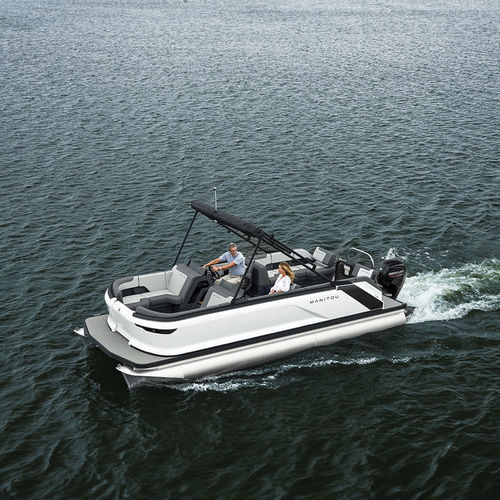 Außenborder-Pontonboot - 24 MAX - Manitou Pontoon Boats - tri-tube / Open / mit Seitenkonsole