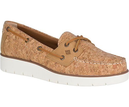 Deckschuh - AZUR CORK  - Sperry Top Sider - für Frauen / Leder
