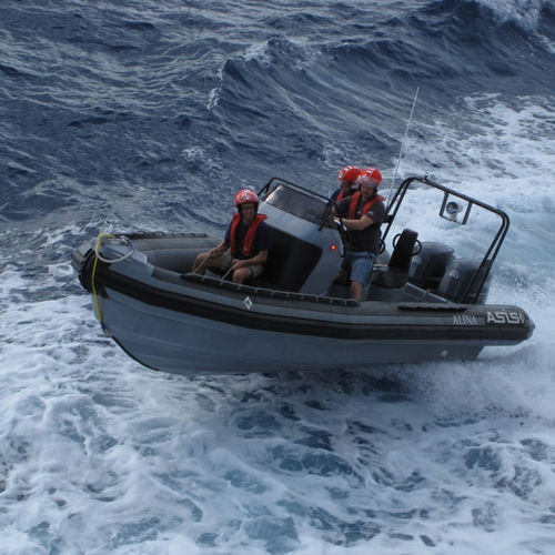 Rettungsboot Berufsschiff - 6.5 M - ASIS BOATS - Außenborder / Glasfaser / halbstarr