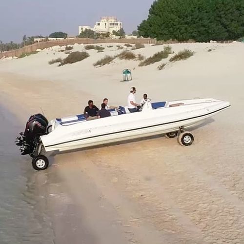 Amphibisches Schlauchboot - 9.5 M Beachlander - ASIS BOATS - Außenborder / zweimotorig / halbstarr