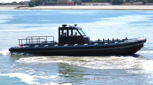 Patrouillenboot Berufsschiff - 12.5 M D-Tube - ASIS BOATS - Außenborder / Aluminium / halbstarr