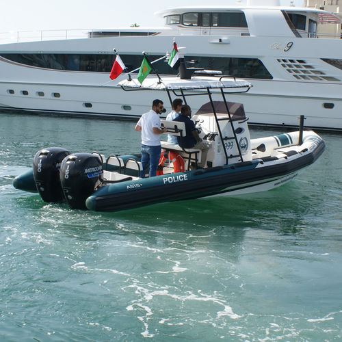 Außenborder-Schlauchboot - 8 M - ASIS BOATS - zweimotorig / RHIB / mit Mittelkonsole