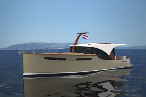 Express-Cruiser / Innenborder - POWER 39H - Enavigo Yachts - mit geschlossenem Cockpit / für Kreuzfahrten / 2 Kabinen