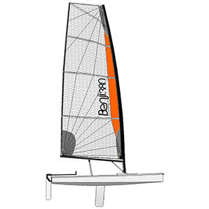 Einhandjolle - Benji 380 R2 Trophy master - Gehull centreboards - Skiff / Regatta / Freizeit