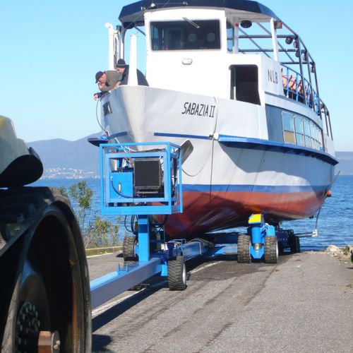 Anhänger für Materialumschlag - KT 15-60 - ABI TRAILERS - für das Zuwasserlassen / für Boot / für Werft