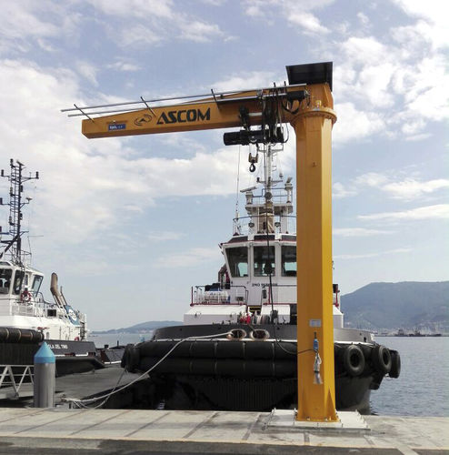 Kran für Yachthafen - JIB 3.2 - ASCOM - mit schwenkbarem Ausleger