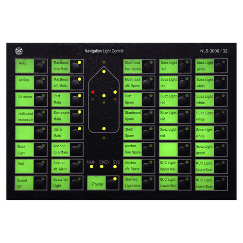 Überwachungs- und Bedientafel / für Marineanwendungen - NLS3000 - Den Haan Rotterdam - für Navigationslichter / mit Touchscreen