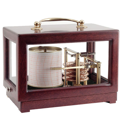 Analoger Barograph - COMPACT MAHOGANY - NAUDET - Mahagoni