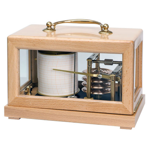 Analoger Barograph - COMPACT NATURAL - NAUDET - Holz